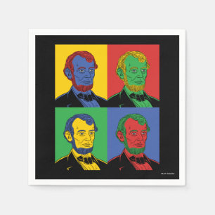 Serviette En Papier Pop Art Abraham Lincoln