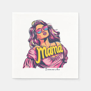 Serviette En Papier Pop Art Retro Personnalisé (6)