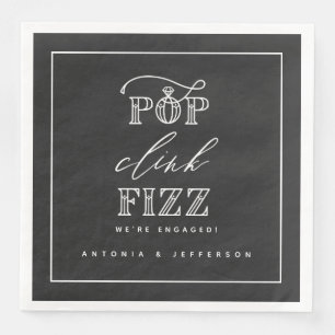 Serviette En Papier Pop clink fizz fiz fidélité serviettes