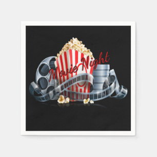 Serviette En Papier Popcorn soirée cinéma