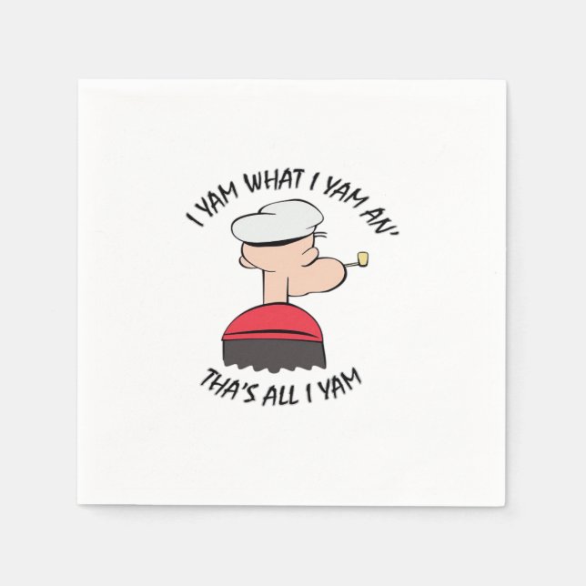 Serviette En Papier Popeye I Yam What I Yam Classic (Devant)