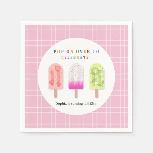 Serviette En Papier Popsicle Party (Devant)