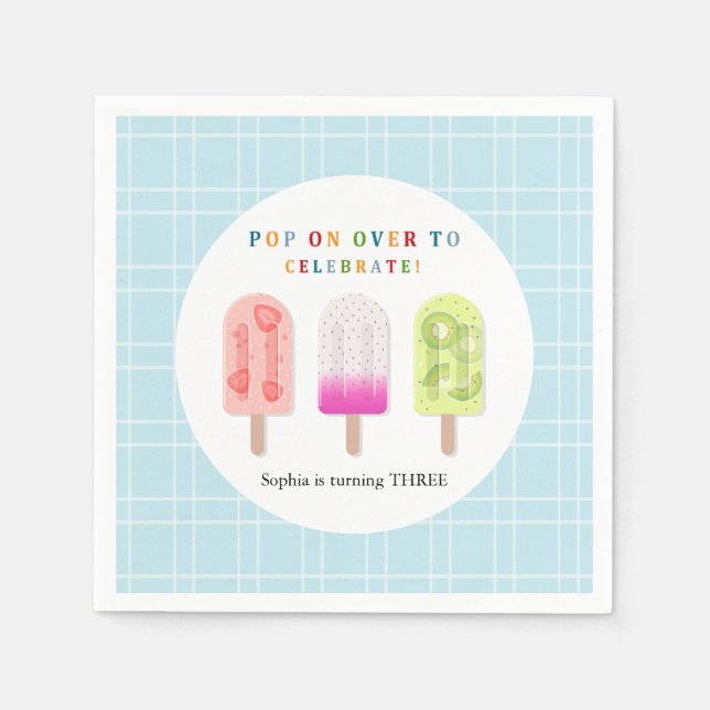 Serviette En Papier Popsicle Party (Devant)