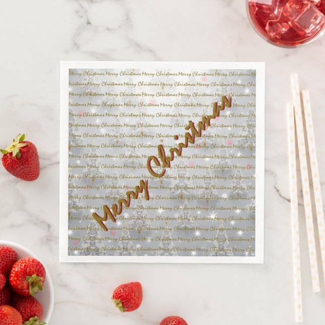 Serviette En Papier Popular Christmas Luxury Christmas Trees (En situation)