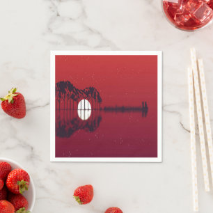 Serviette En Papier Porte-clés Guitar Cove