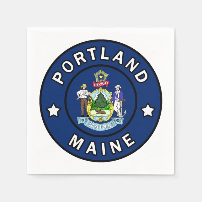 Serviette En Papier Portland Maine (Devant)