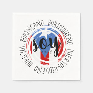 Serviette En Papier Porto Rico Patriotique De Pure Souche