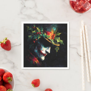Serviette En Papier Portrait Festif Joker de Noël