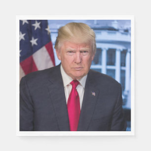 Serviette En Papier Portrait officiel de Donald Trump