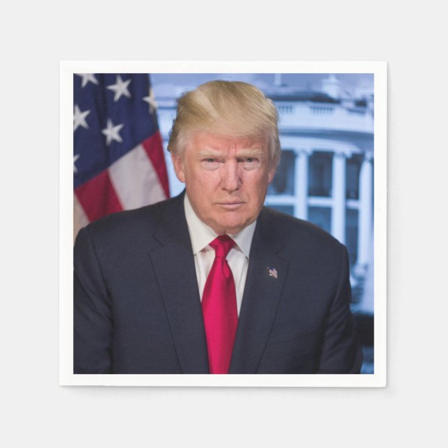 Serviette En Papier Portrait officiel de Donald Trump (Devant)