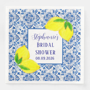 Serviette En Papier Portugais Carrelage Citron Méditerranée Brive