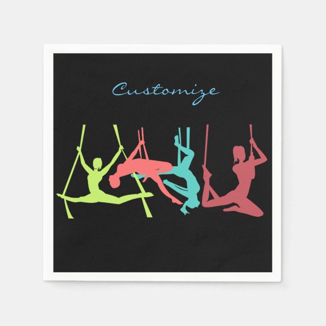 Serviette En Papier Poses de fitness aérien Thunder_Cove (Devant)