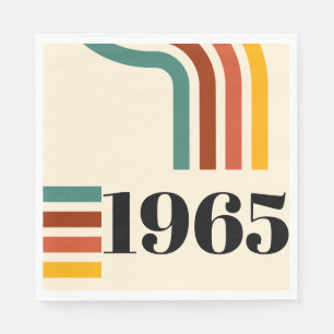 Serviette En Papier poster vintage de bande rétro 1965