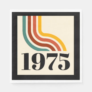 Serviette En Papier poster vintage de bande rétro 1975