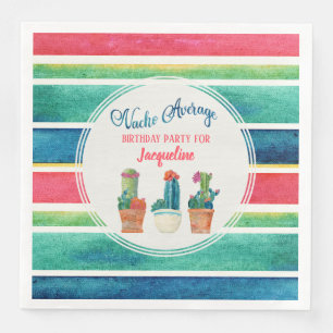 Serviette En Papier Pots moyens de cactus de Nacho de fête