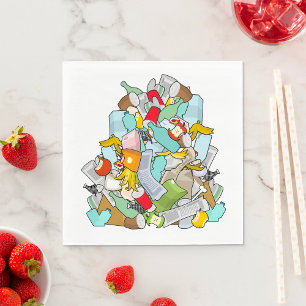 Serviette En Papier Poubelles Pile de déchets poubelles poubelles poub