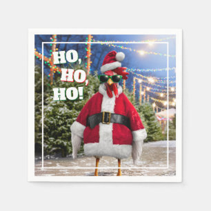 Serviette En Papier Poule de Noël
