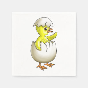 Serviette En Papier Poulet de Pâques éclos