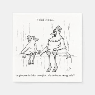 Serviette En Papier Poulet ou Oeuf