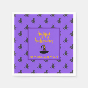 Serviette En Papier Poupée noire Halloween sorcières casquette broomst