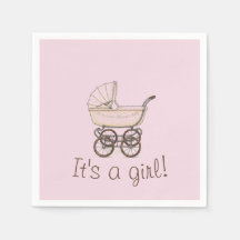 Poupée rose fille baby shower