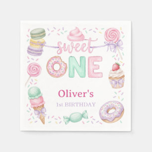Serviette en papier pour dessert pastel pour le 1e