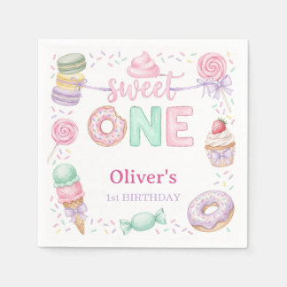 Serviette en papier pour dessert pastel pour le 1e
