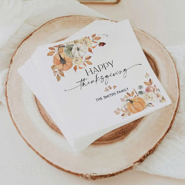 Serviette en papier pour dîner de Thanksgiving aux