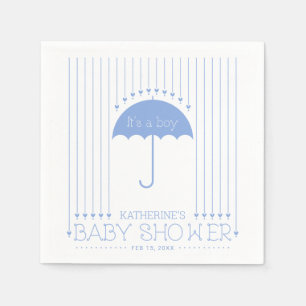 Serviette en papier pour fête de baby shower garço