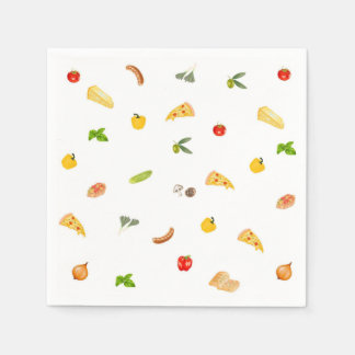 Serviette en papier pour fête élégante de pizza po