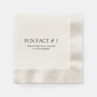 Serviette en papier pour mariage simple avec anecd