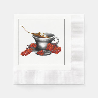 Serviette en papier pour thé d'automne déjeuner