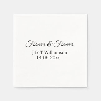 Serviette En Papier Pour toujours et pour toujours ajouter le nom du c