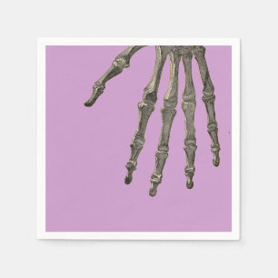 Serviette En Papier Pourpre avec la main squelettique Halloween