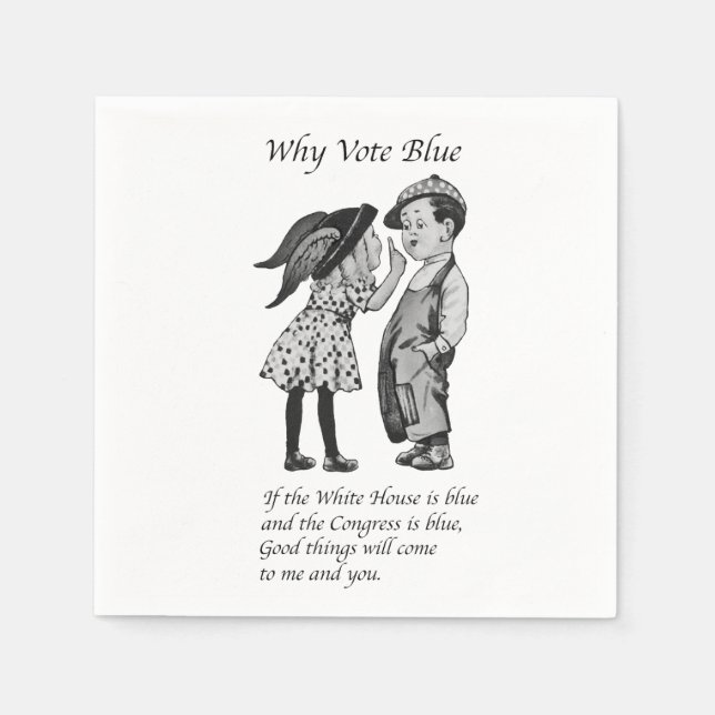 Serviette En Papier Pourquoi voter Totally Blue en 2028 (Devant)