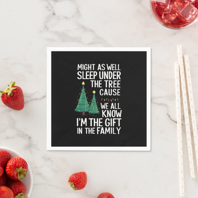 Serviette En Papier Pourrait Aussi Dormir Sous Le Cadeau De Noël Arbre (En situation)