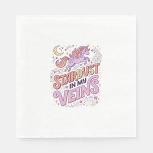 Serviette En Papier Poussière d'étoile de licorne dans mes veines conc