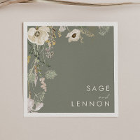 Pré Fleur sauvage lunaire | Mariage vert Sage