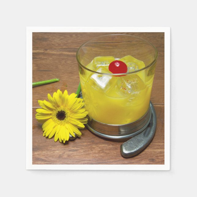 Serviette En Papier Préakité Apporte Cocktail Serviettes (Devant)