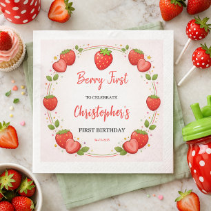 Serviette En Papier Premier anniversaire de Berry Premier anniversai