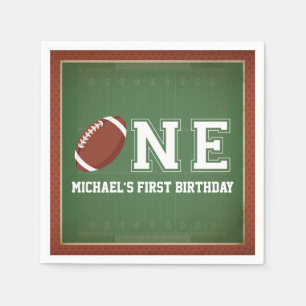 Serviette En Papier Premier anniversaire de football américain