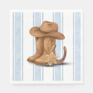Serviette En Papier Premier anniversaire occidental   Cowboy   Premier