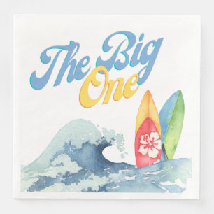 Serviette En Papier Premier anniversaire Surf partie serviettes