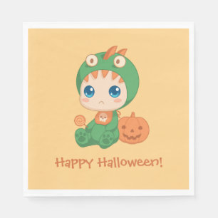Serviette En Papier Premier Costume Dinosaure Halloween mignon bébé Dr