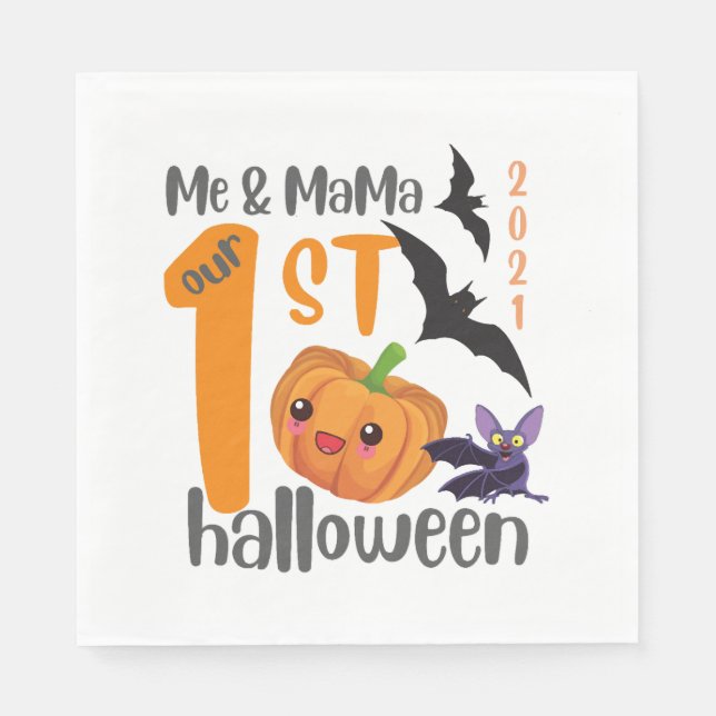 Serviette En Papier Premier Halloween (Devant)