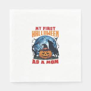 Serviette En Papier Premier Halloween en tant que maman citrouille lou