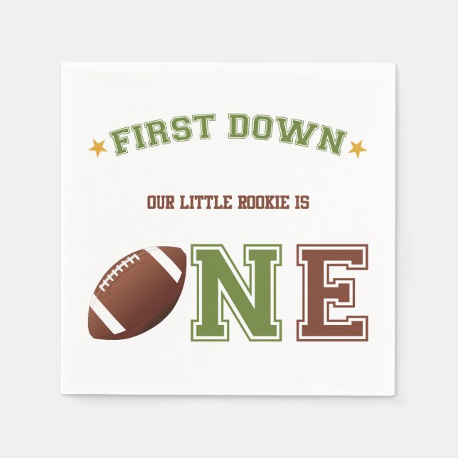 Serviette En Papier Premier match de football d'anniversaire (Devant)