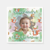 Premier Noël Baby Photo Coussin Woodland Animal