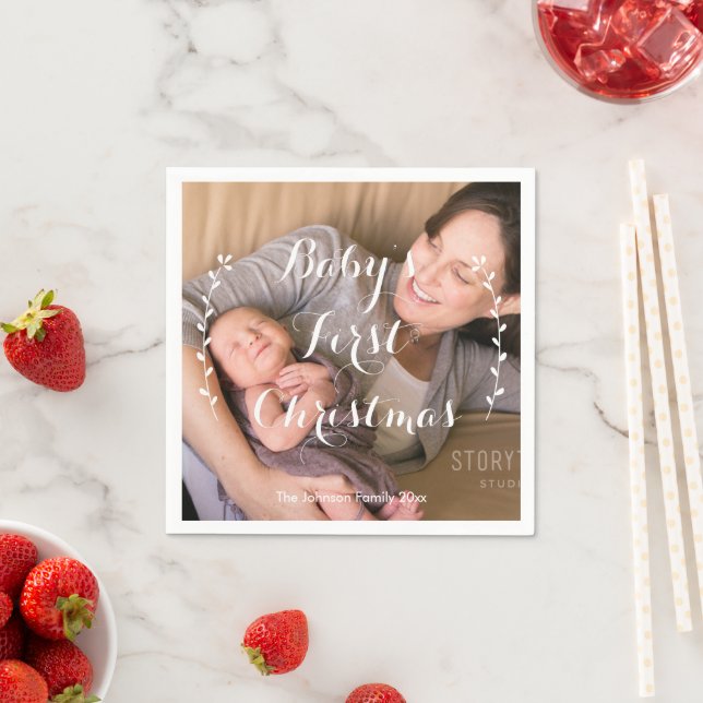 Serviette En Papier Premier Papier de Noël pour bébé mignon serviettes (En situation)