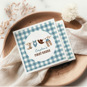 Serviette En Papier Premier Rodéo Cow-boy Occidental 1er Anniversaire